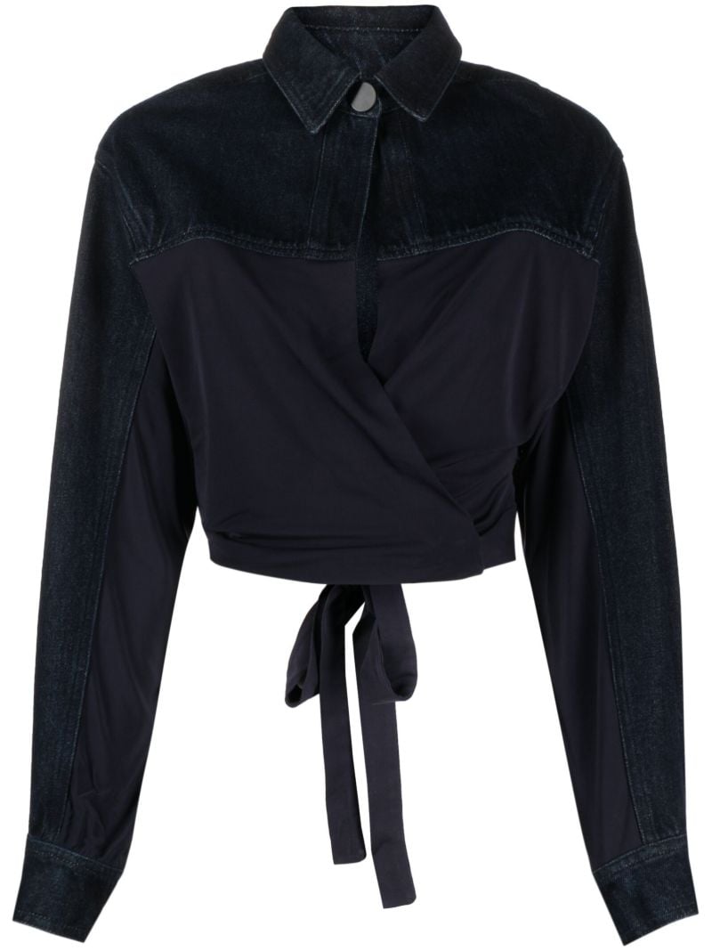 Blue Sevilla Denim Wrap Top