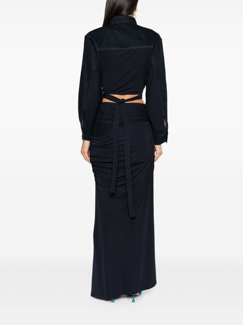 Blue Sevilla Denim Wrap Top