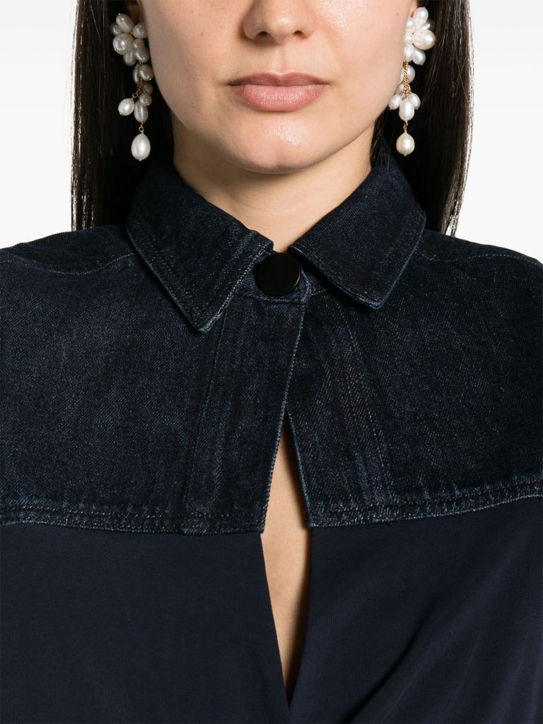 Blue Sevilla Denim Wrap Top