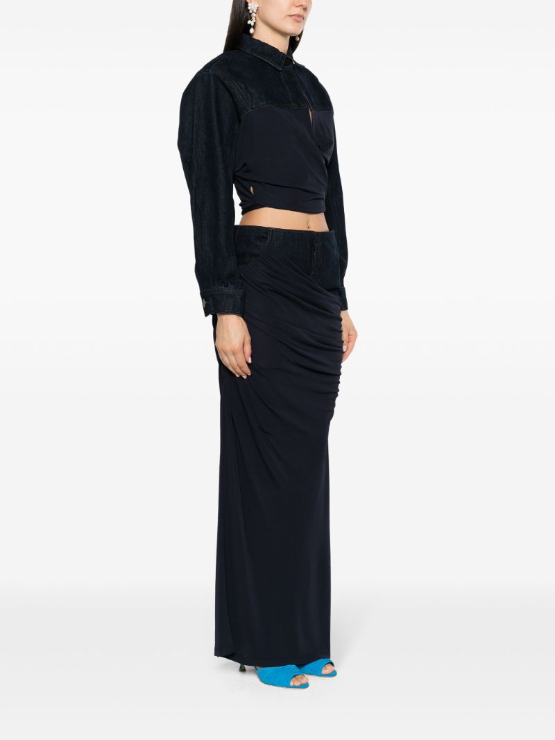 Blue Sevilla Denim Wrap Top