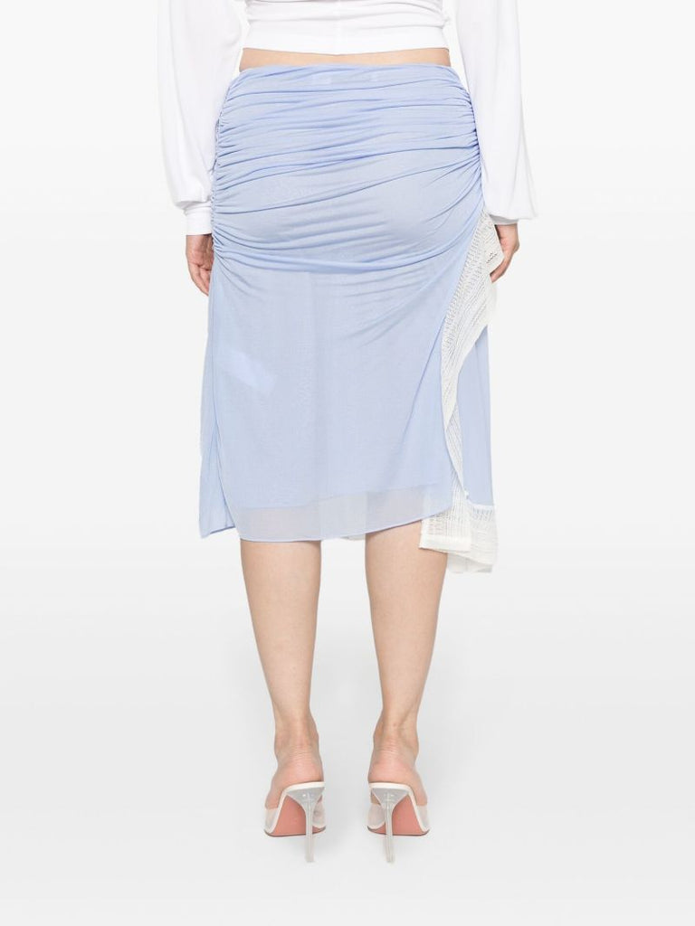 Blue Disender Draped Skirt