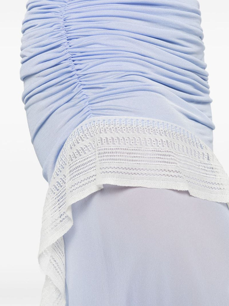 Blue Disender Draped Skirt
