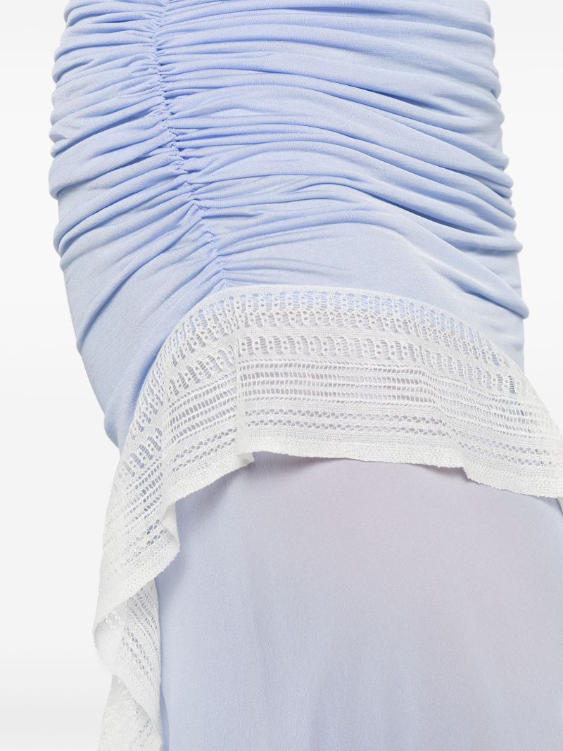 Blue Disender Draped Skirt