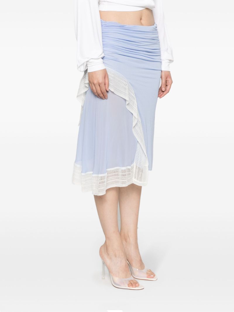 Blue Disender Draped Skirt