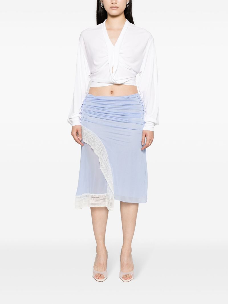 Blue Disender Draped Skirt