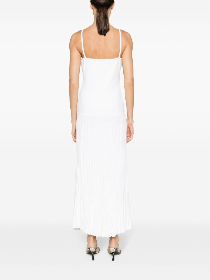 White Salacia Wire Sunray Pleated Dress