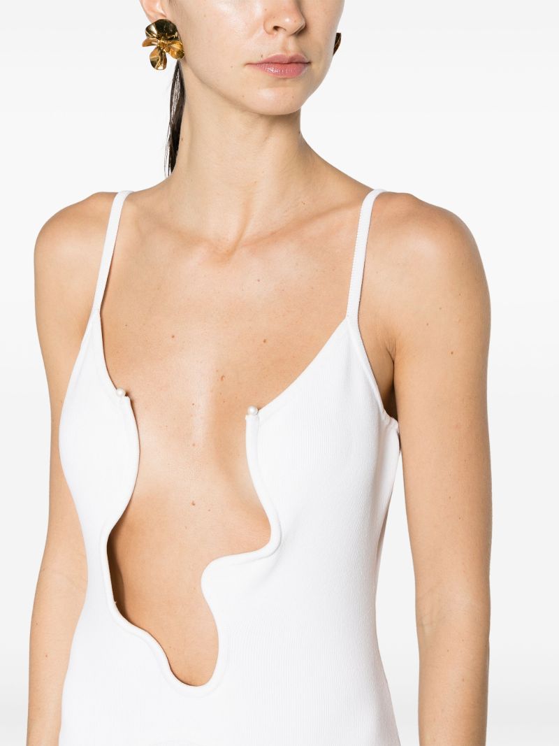 White Salacia Wire Sunray Pleated Dress