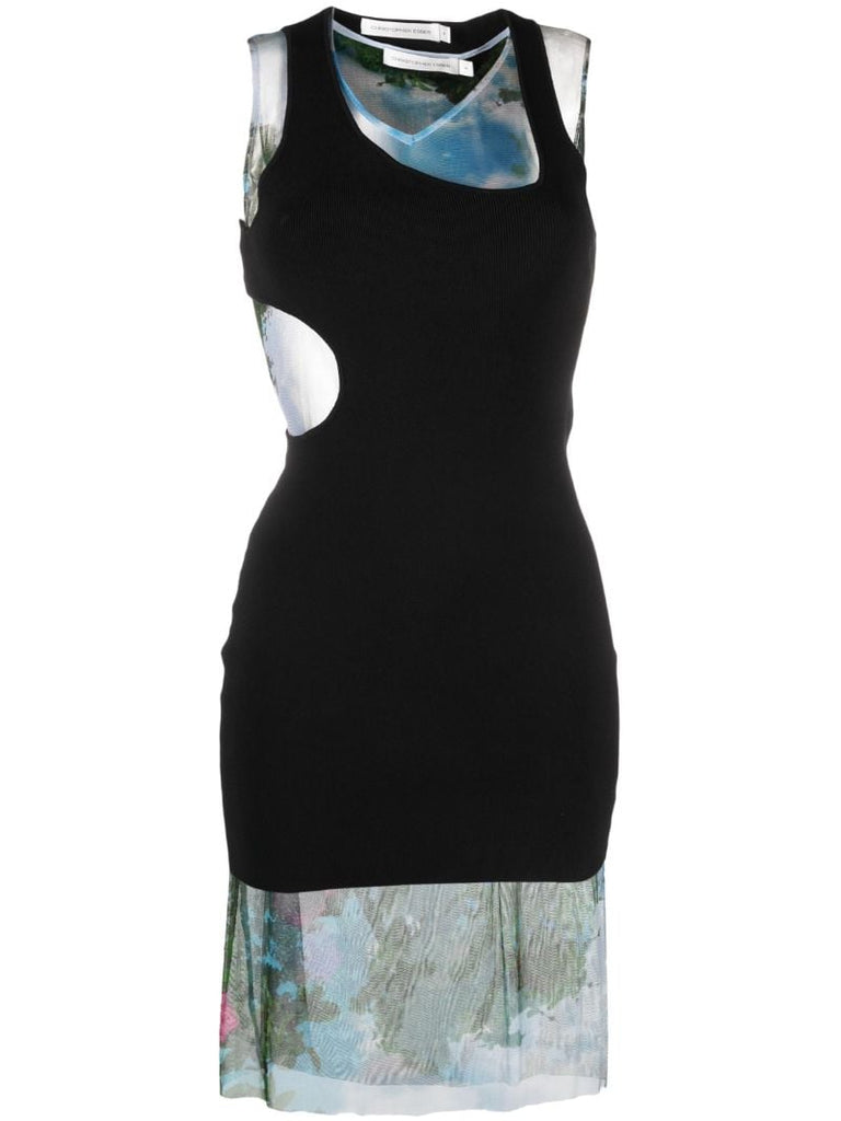 Black Lucid Encircled Edge Mini Dress