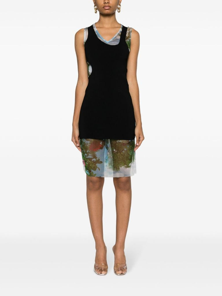 Black Lucid Encircled Edge Mini Dress