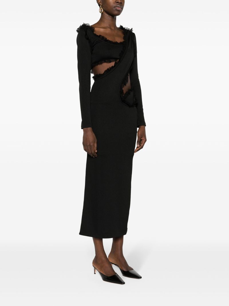 Black Carina Cut-out Midi Dress