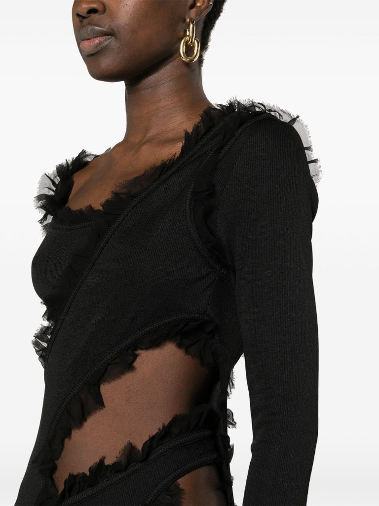 Black Carina Cut-out Midi Dress