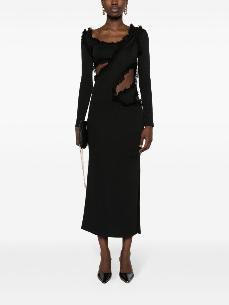 Black Carina Cut-out Midi Dress