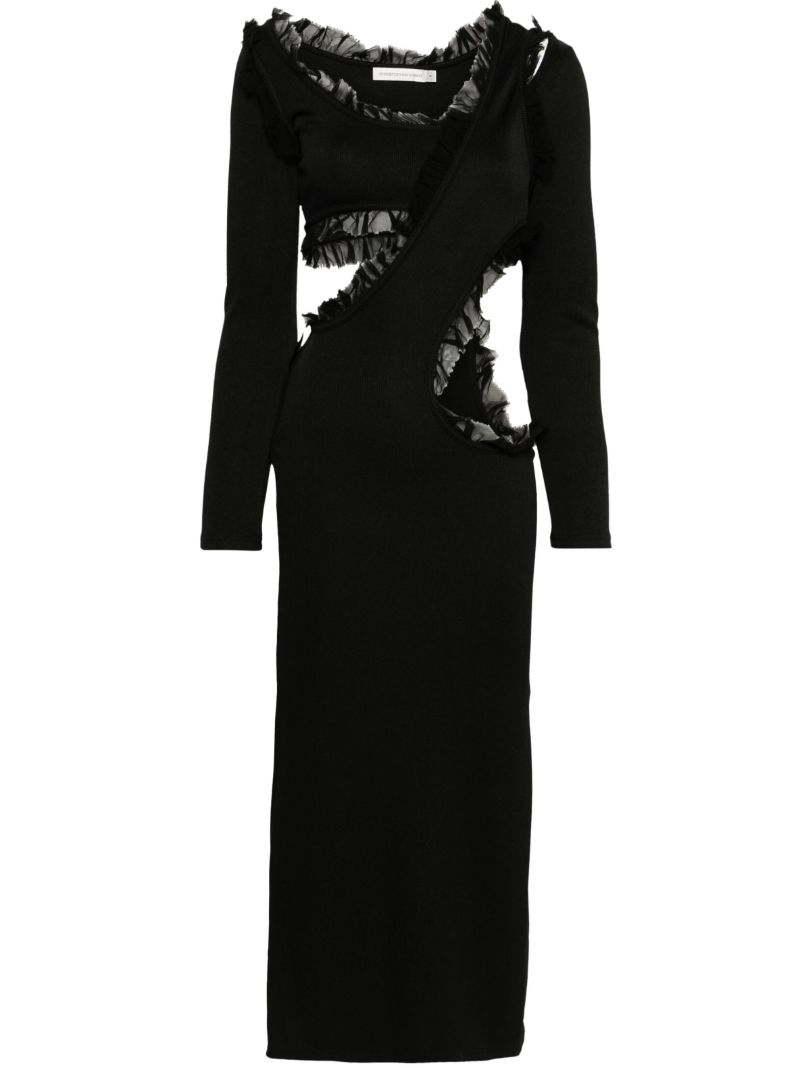 Black Carina Cut-out Midi Dress