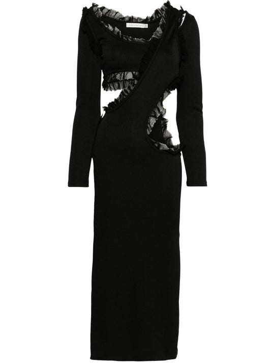 Black Carina Cut-out Midi Dress