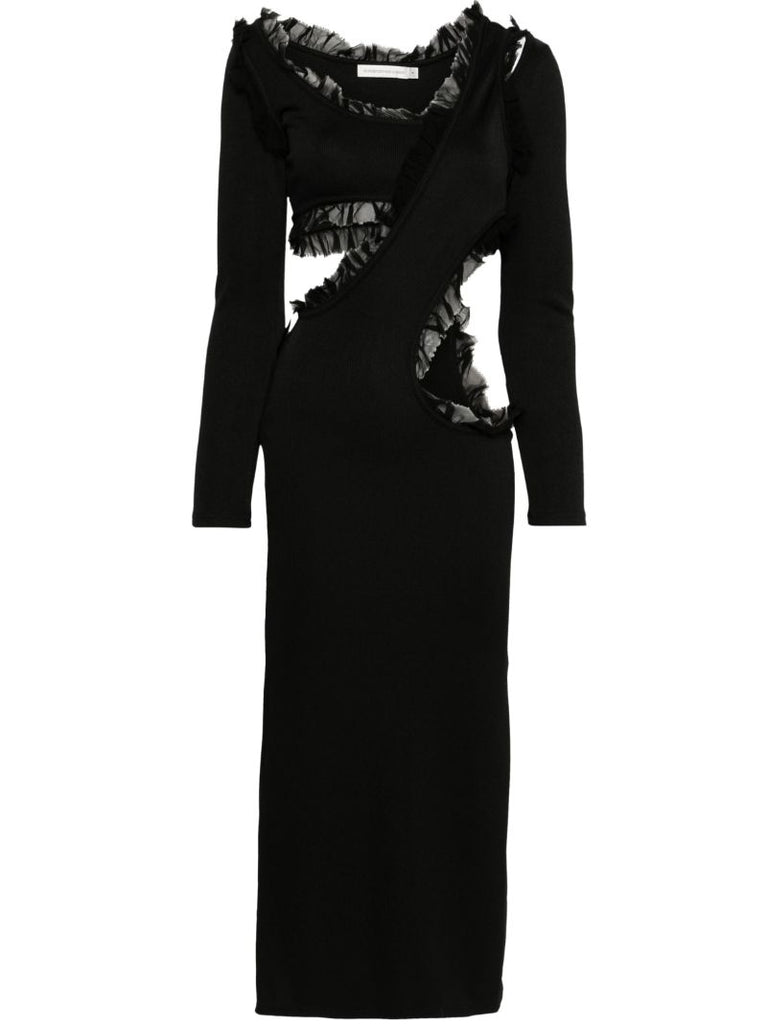 Black Carina Cut-out Midi Dress