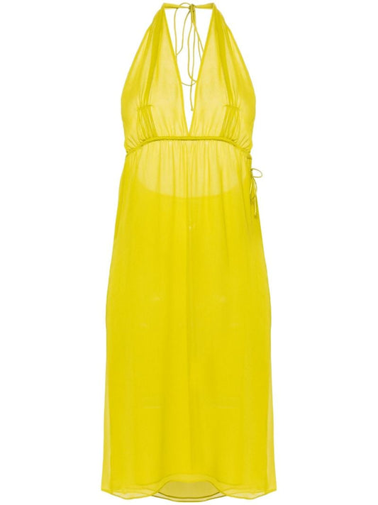 Green Springs Silk Midi Dress