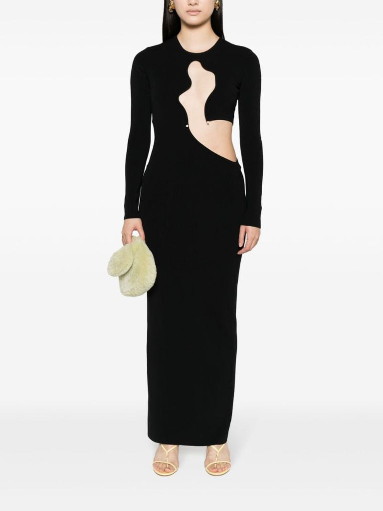 Black Salacia Cut-out Midi Dress