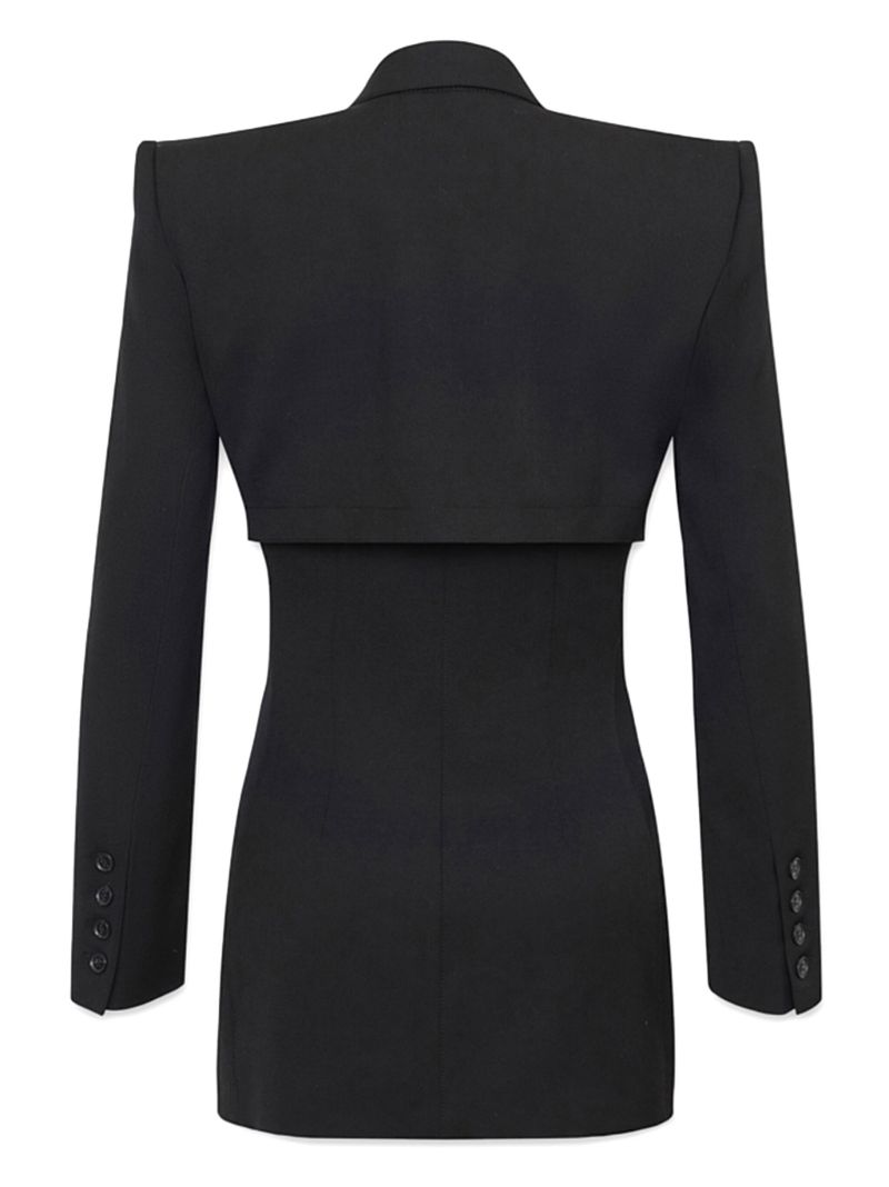 Black Double-breasted Blazer