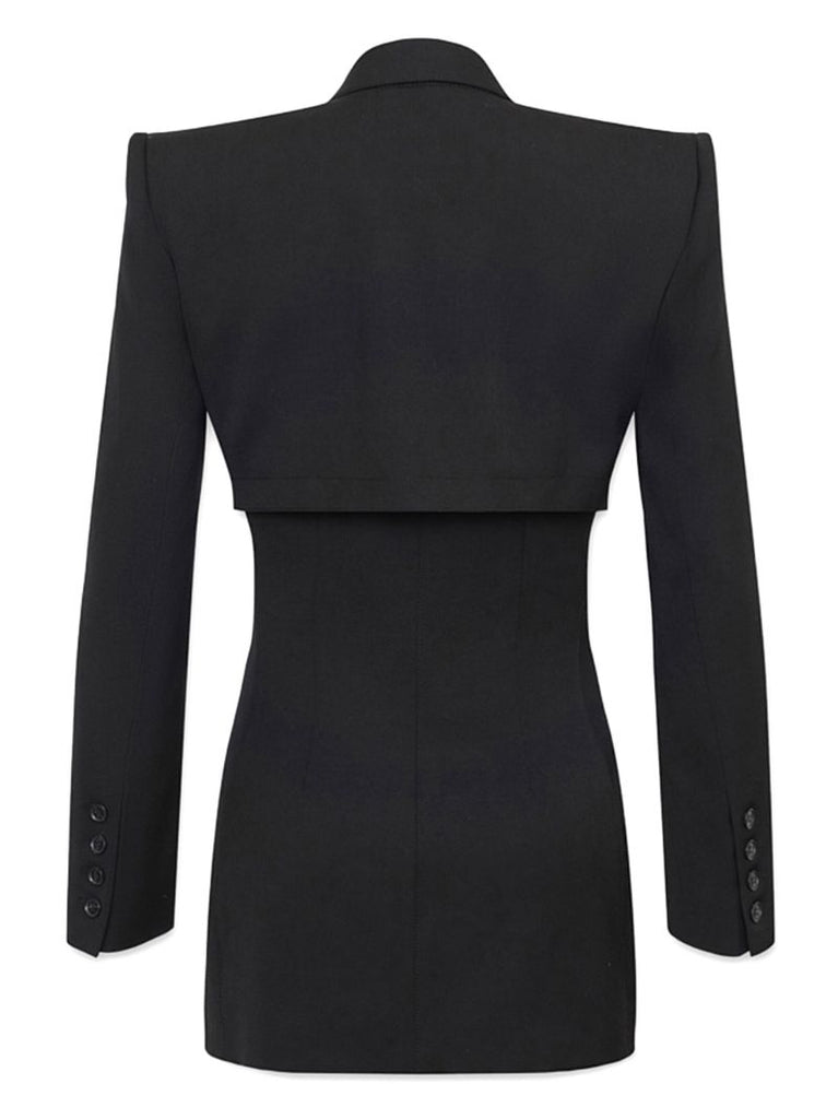 Black Double-breasted Blazer