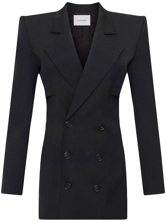 Black Double-breasted Blazer