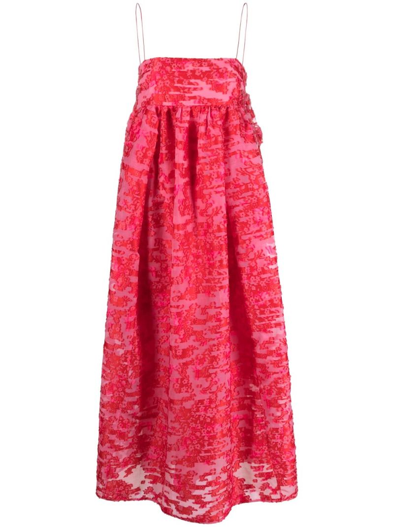 Red Vilma Bow Detailed Dress