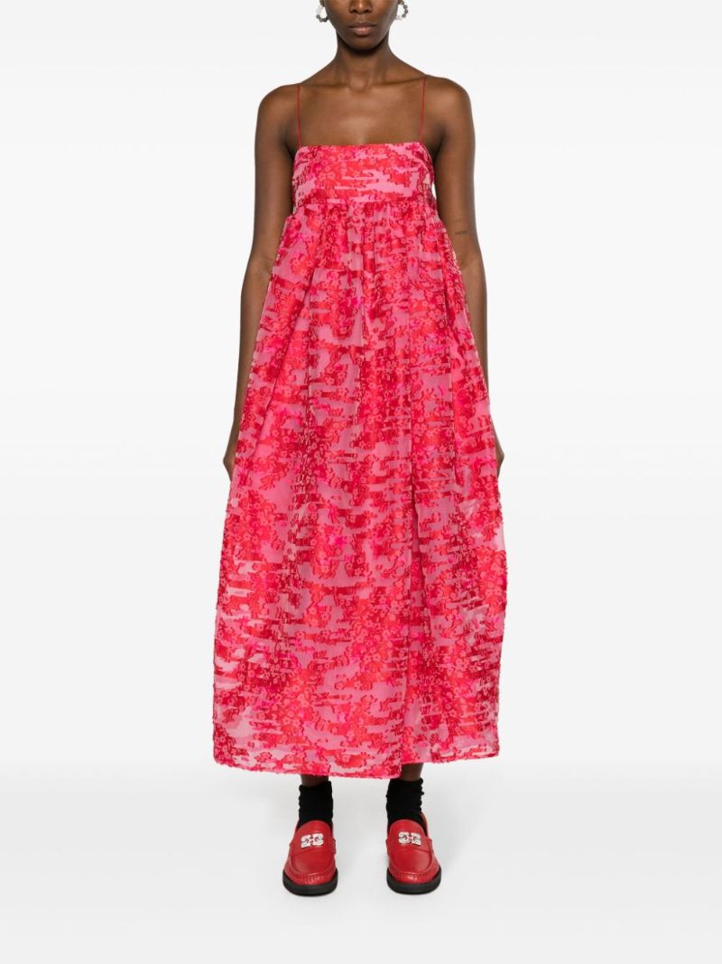 Red Vilma Bow Detailed Dress