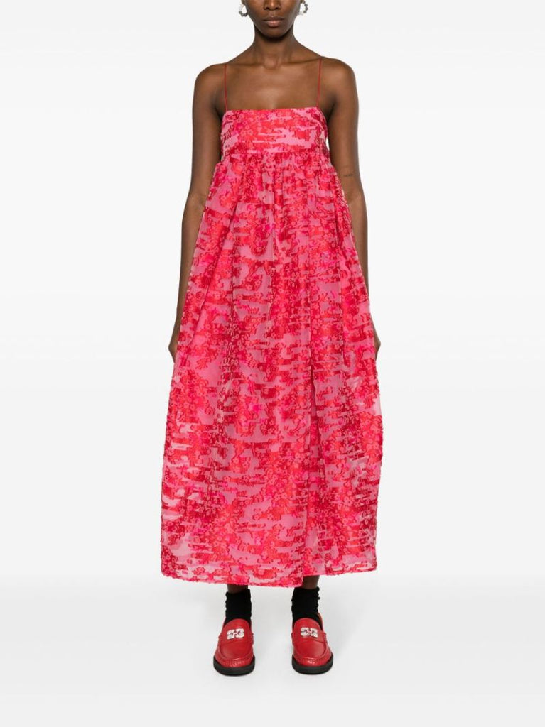Red Vilma Bow Detailed Dress