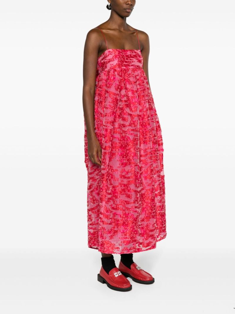 Red Vilma Bow Detailed Dress
