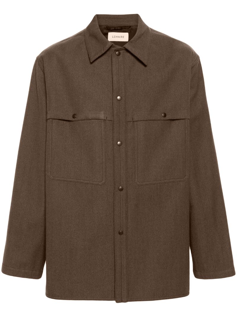 Brown Wool-blend Shirt