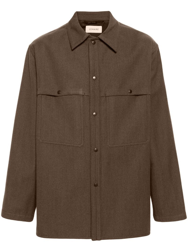 Brown Wool-blend Shirt