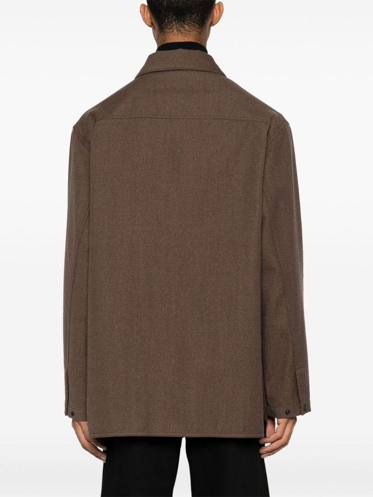Brown Wool-blend Shirt