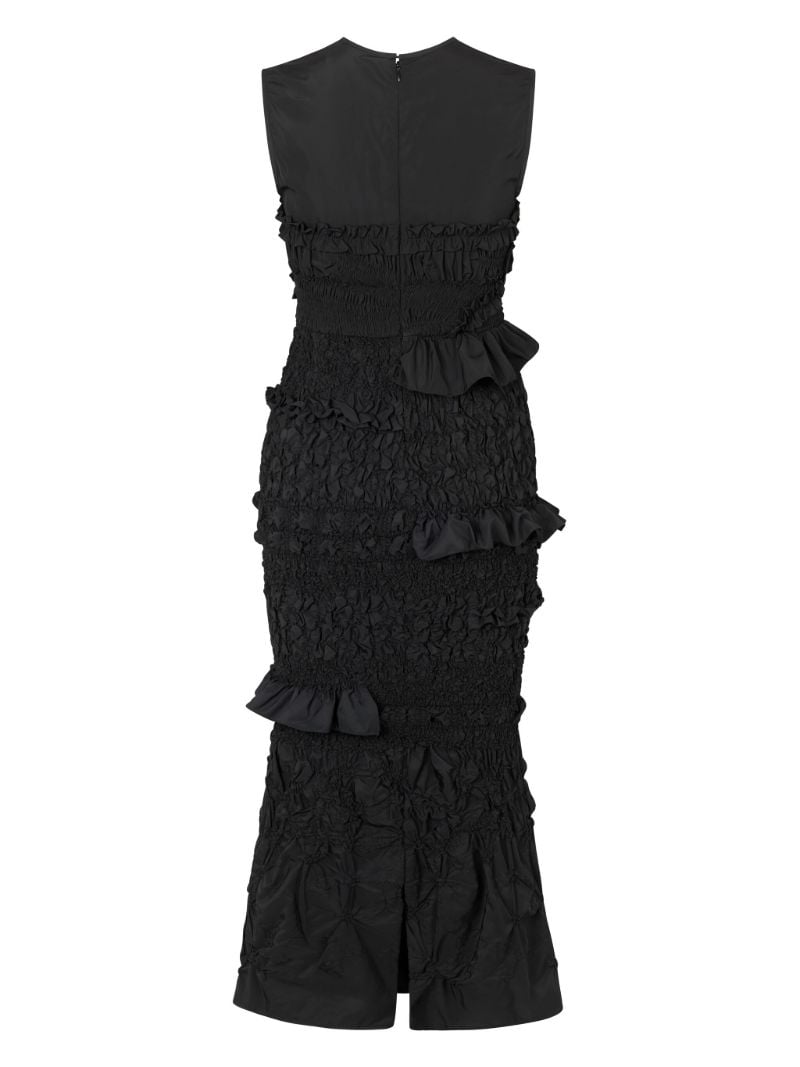 Black Vanda Cotton Midi Dress