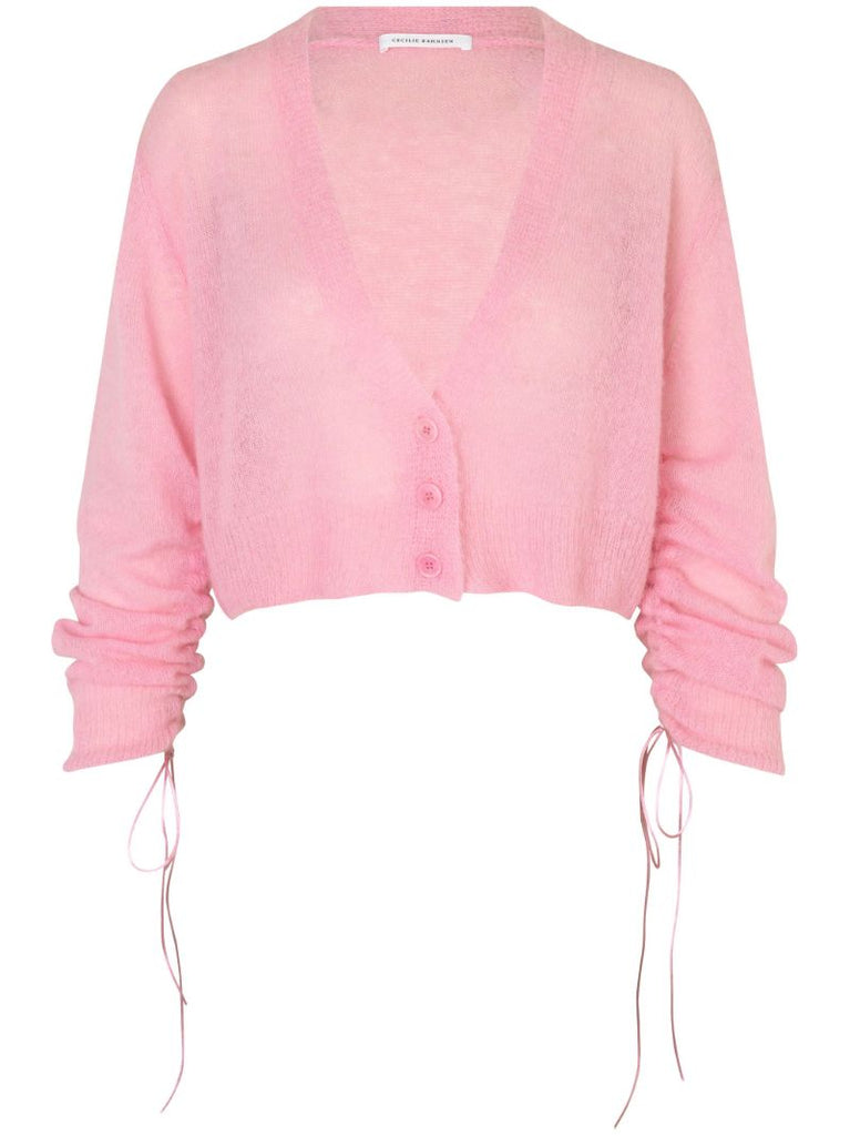 Pink Vicky Drawstring Cardigan
