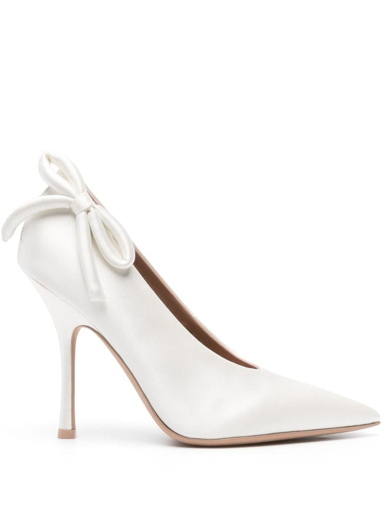 White Nite-out 110 Satin Pumps