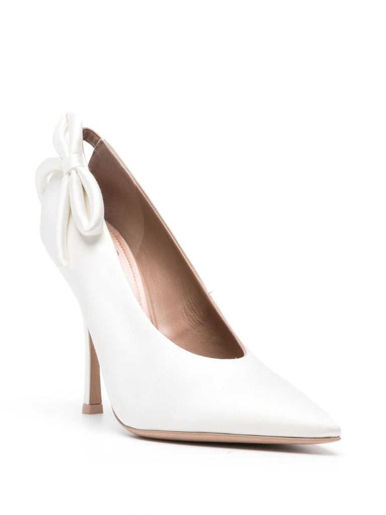 White Nite-out 110 Satin Pumps