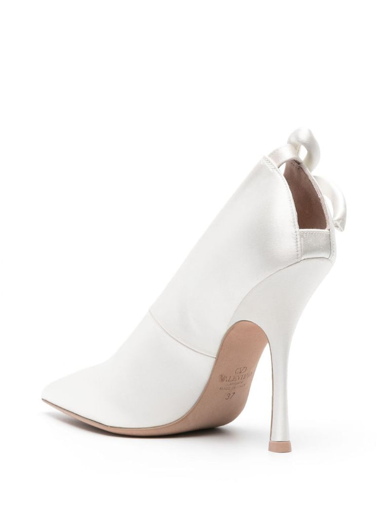White Nite-out 110 Satin Pumps