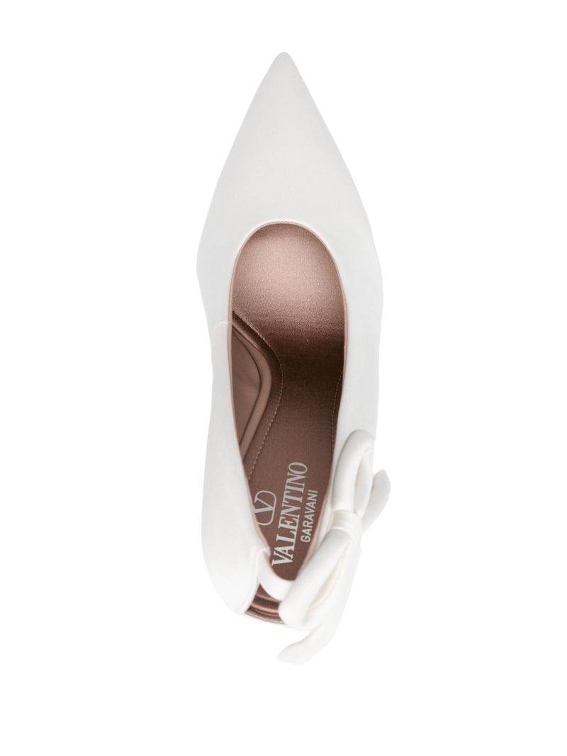 White Nite-out 110 Satin Pumps