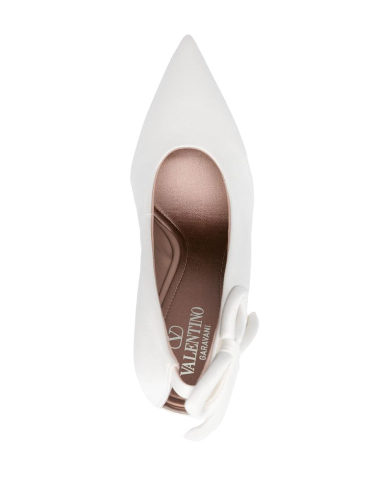 White Nite-out 110 Satin Pumps