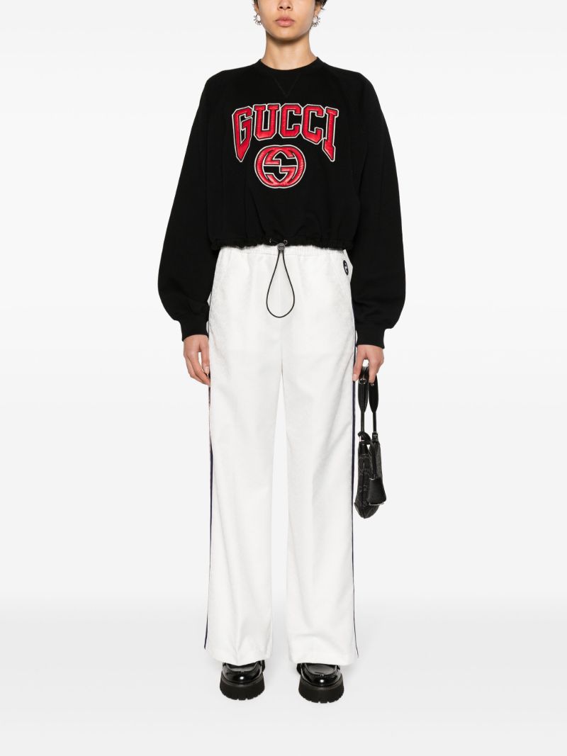 Black Logo-appliquÃ_x0083_Â© Cotton Sweatshirt