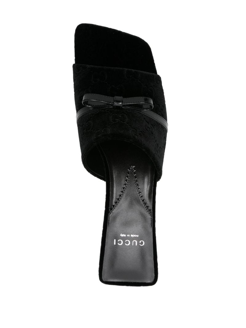 Black 50 Gg Velvet Mules