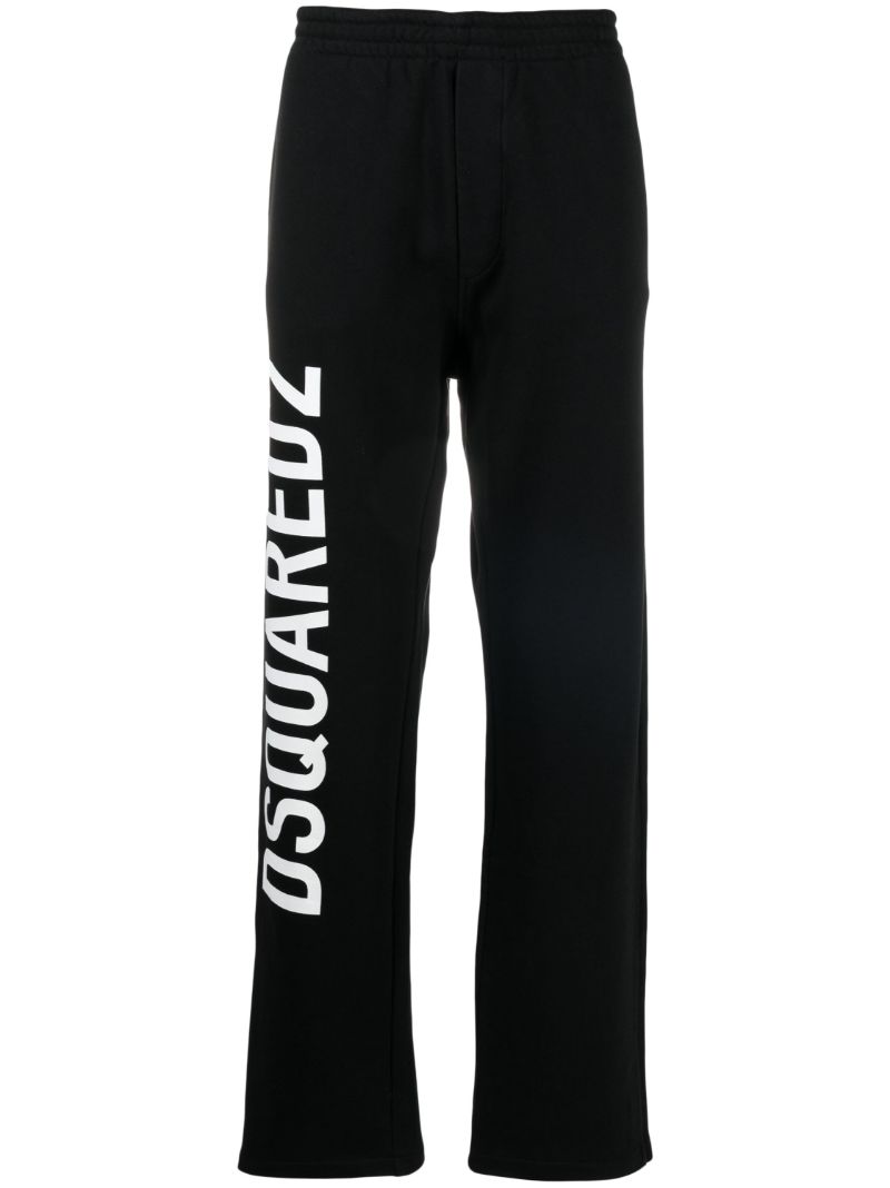 Black Logo-print Cotton Track Pants