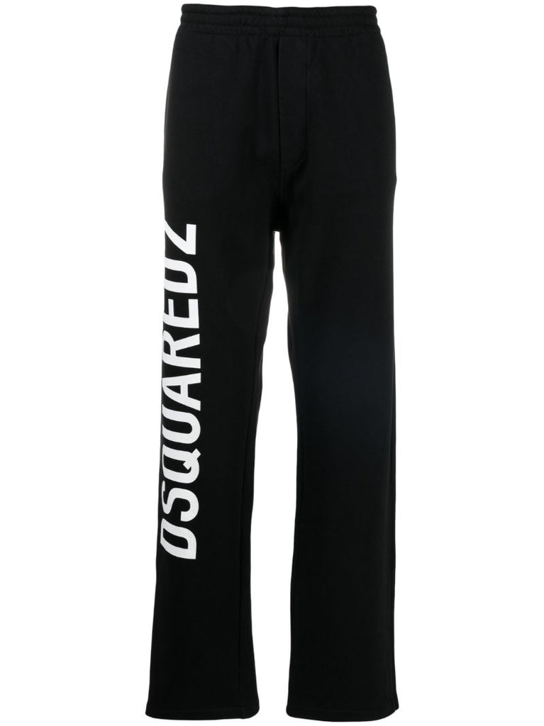 Black Logo-print Cotton Track Pants