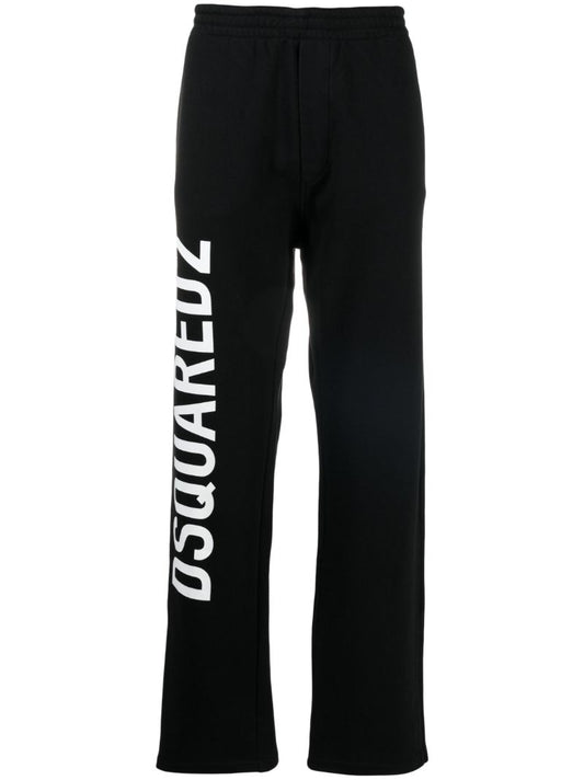 Black Logo-print Cotton Track Pants