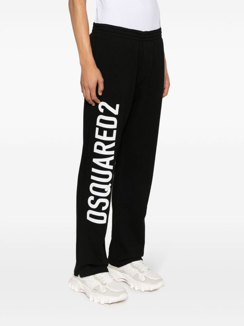 Black Logo-print Cotton Track Pants