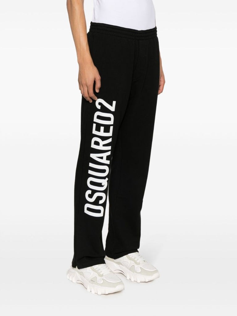 Black Logo-print Cotton Track Pants