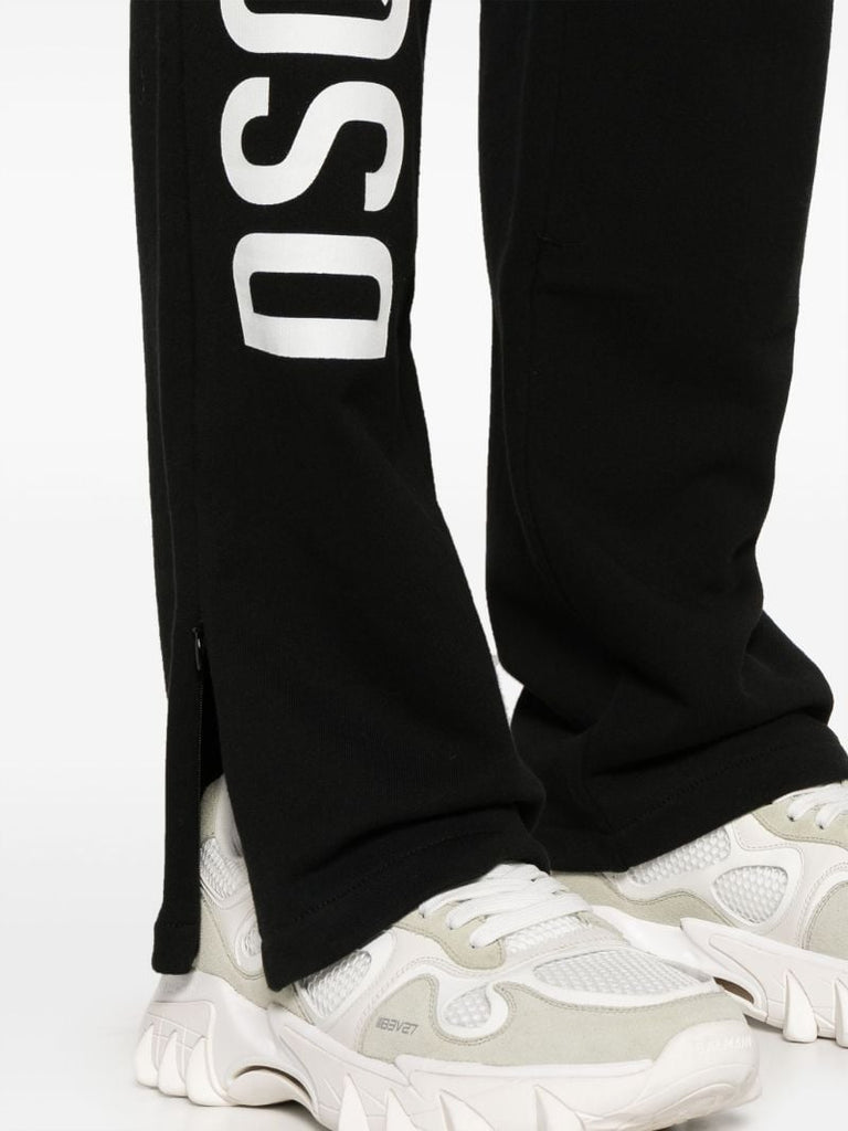 Black Logo-print Cotton Track Pants