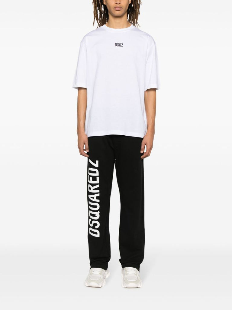 Black Logo-print Cotton Track Pants
