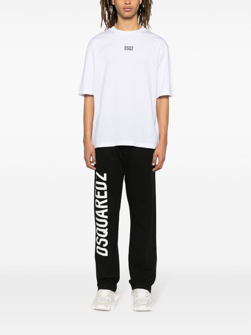 Black Logo-print Cotton Track Pants