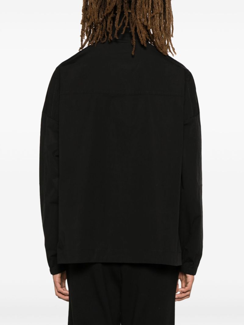 Black Logo-print Half Zip Jacket