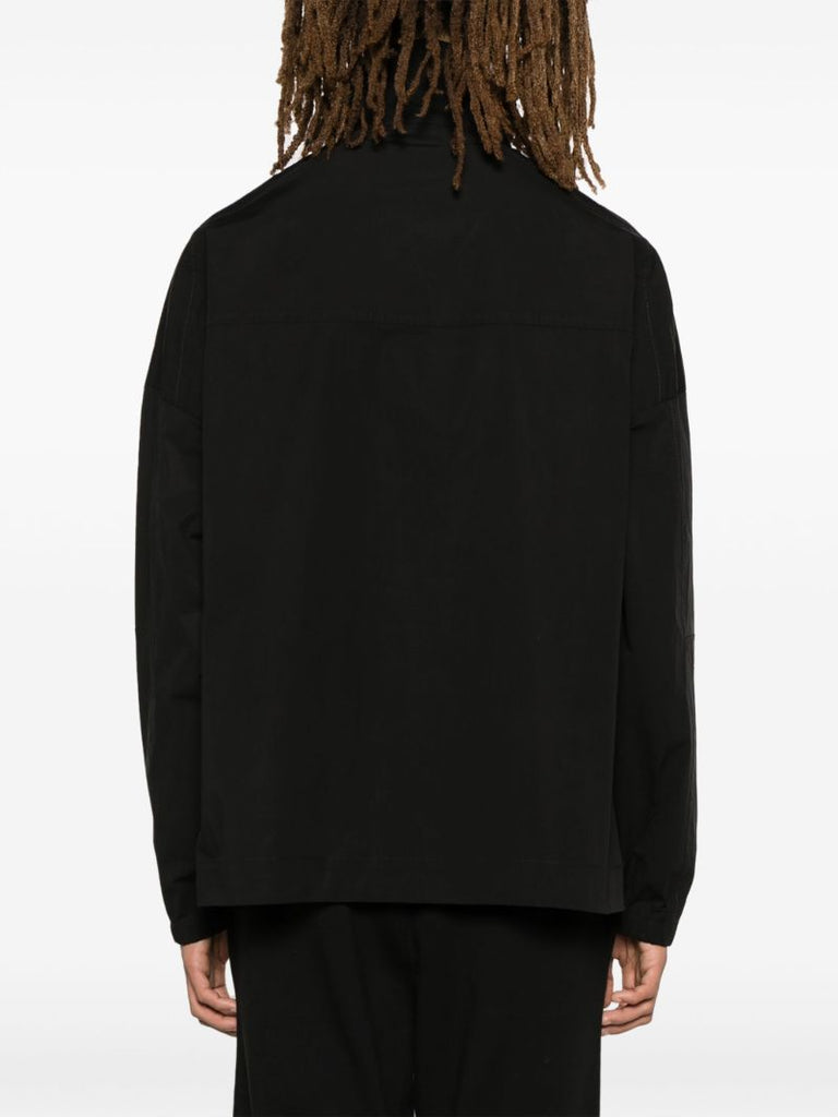 Black Logo-print Half Zip Jacket